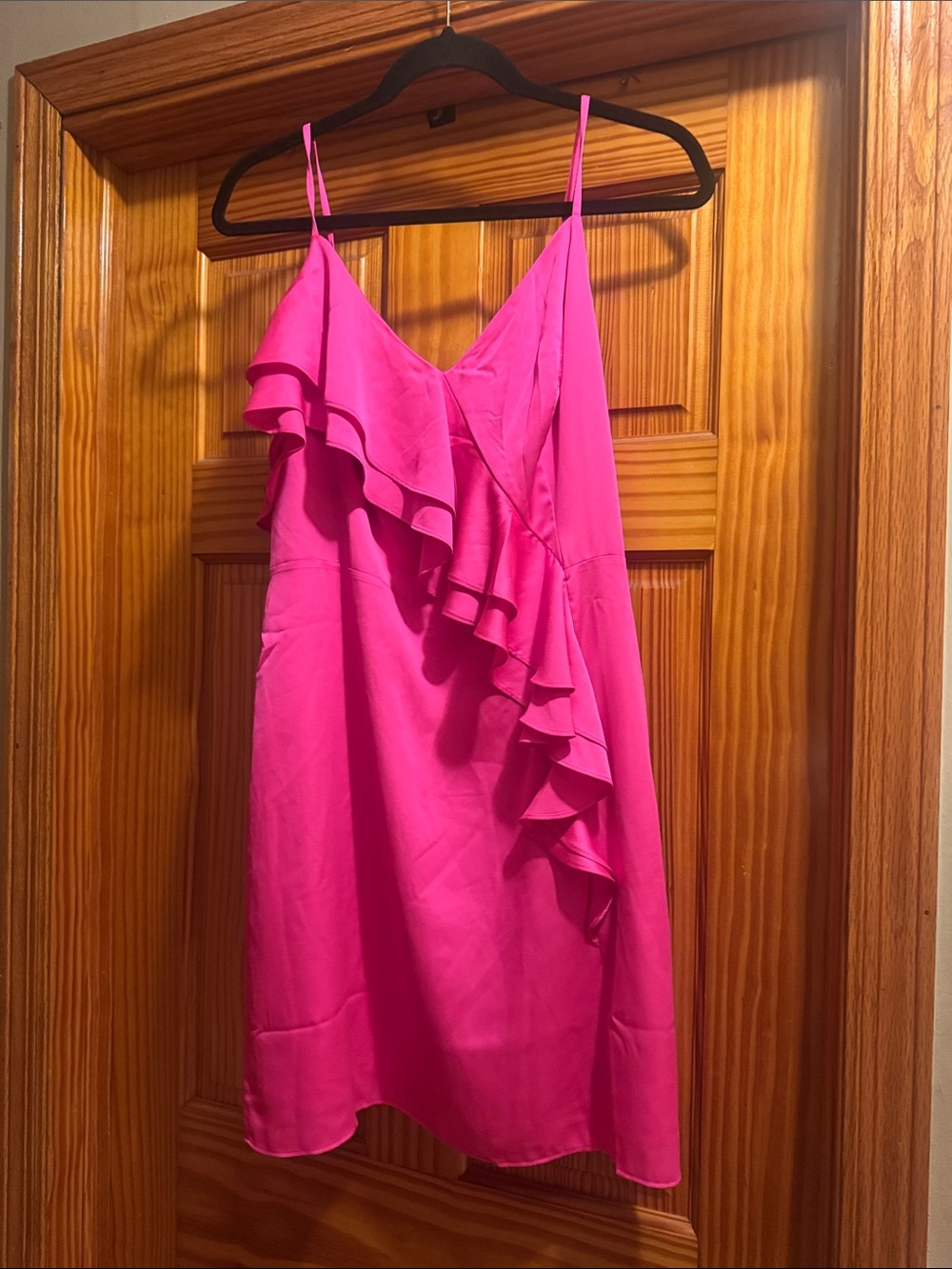 Lilly Pulitzer Hot Pink Ruffle Slip Mini Dress
